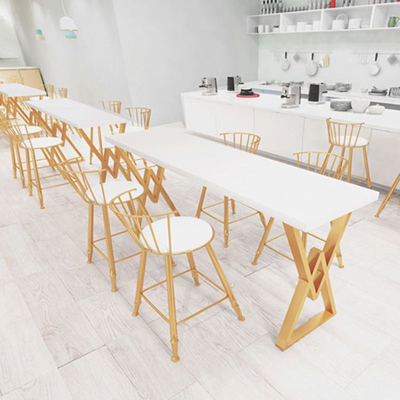 Glam Rectangle Bar Table Set 1/3 Pieces Solid Wood Pub Set for Dining Room