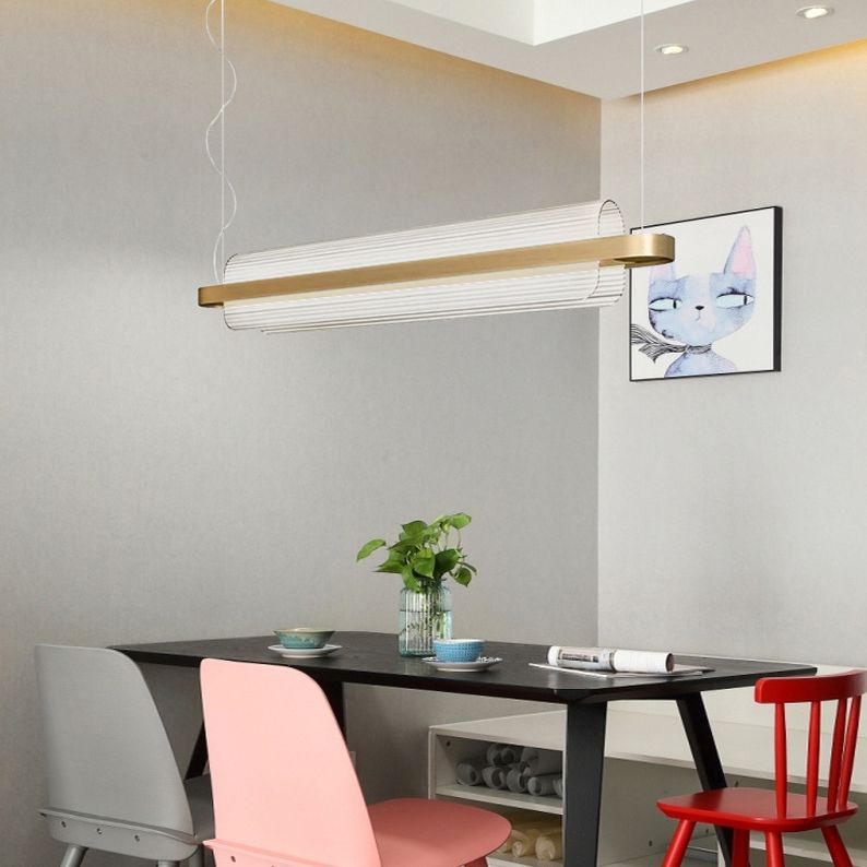 Curl Hanging Island Lights Ultra-Contemporary Acrilic lampadario Acriffetti di illuminazione per il ristorante
