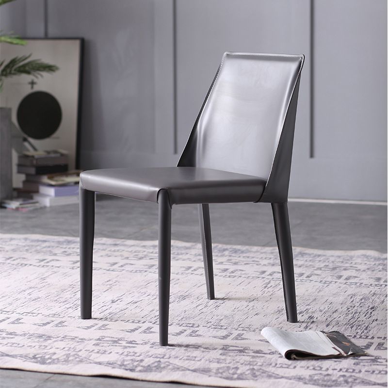Designer -Sattel Leder Home Side Stuhl Parsons Mattes Finish Essstuhl (2)