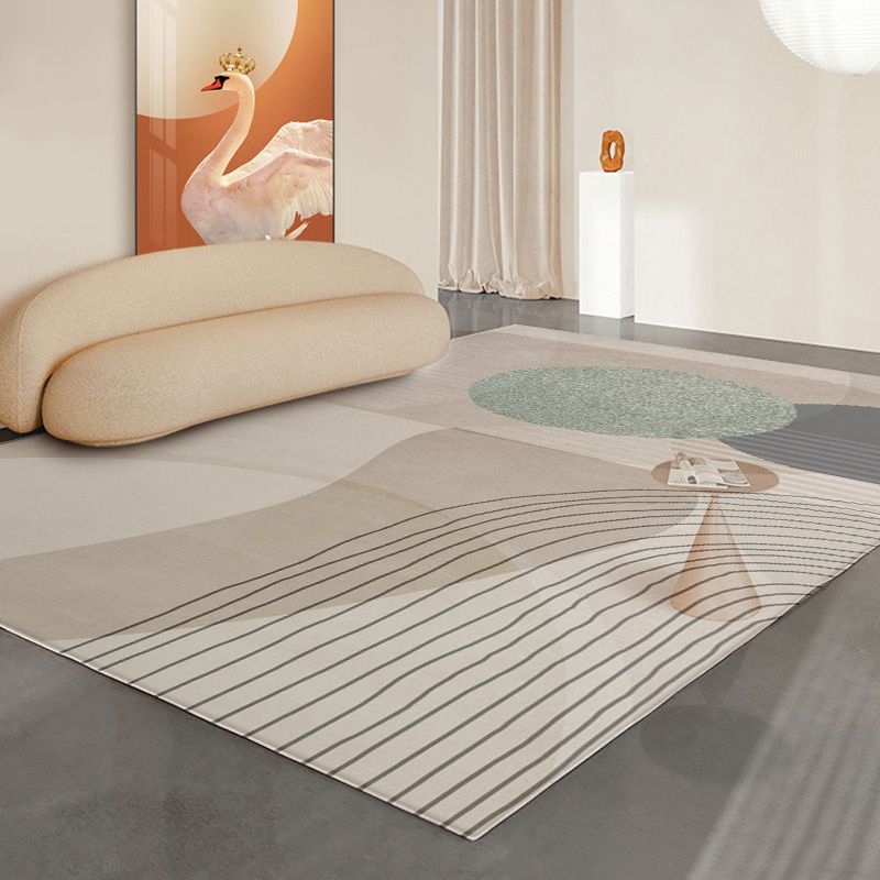 Leisure Carpet Funky Contrast Panel Area Rug Polyester Living Room Carpet with Non-Slip Backing