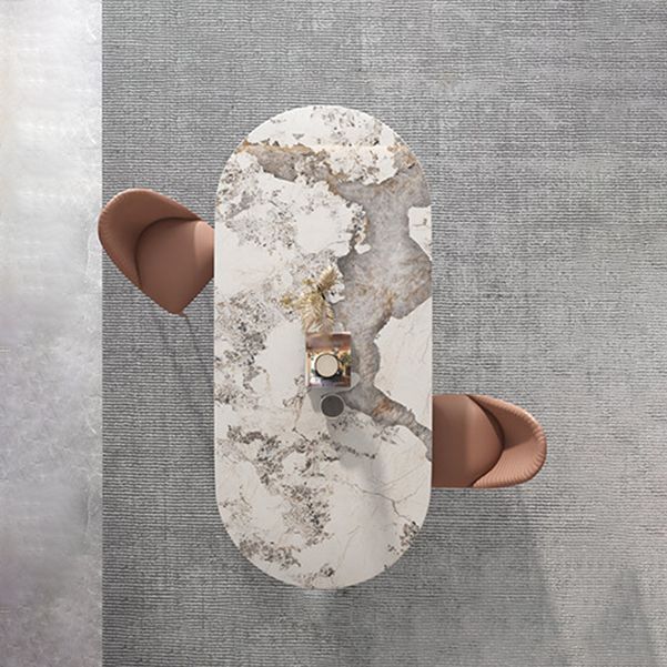 Minimalist Design 1/4/5/7 Pieces Furniture Oval Sintered Stone Top Dining Room Table Set