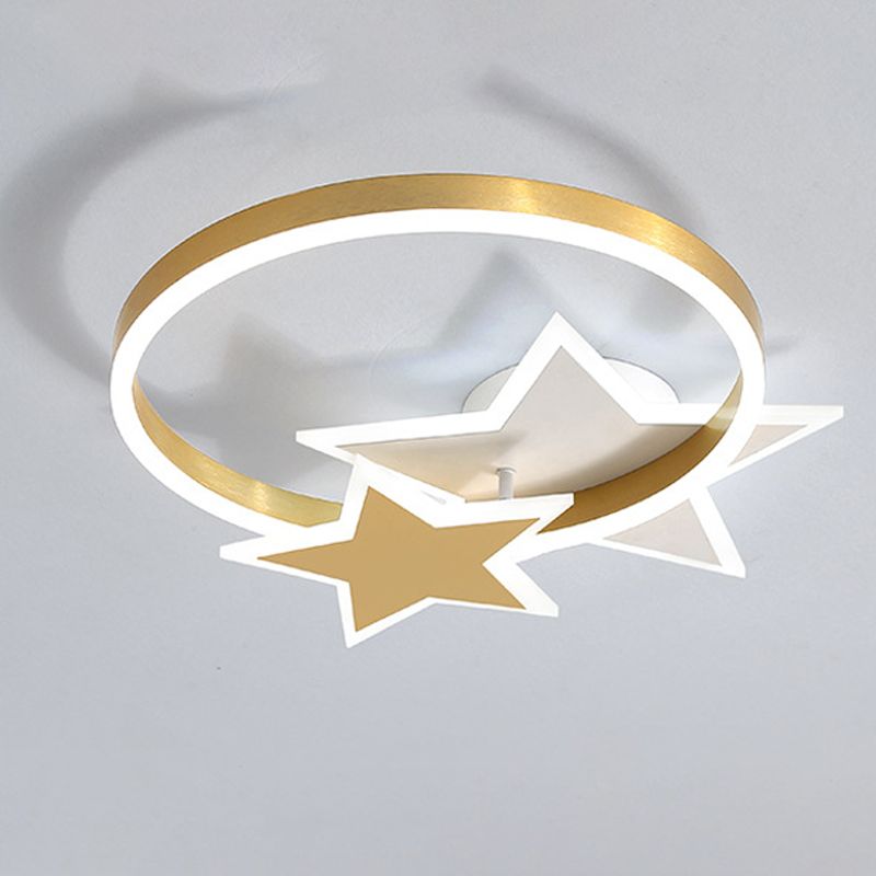 Children Ceiling Mount Light LED Ceiling Light with Acrylic Shade for Bedroom