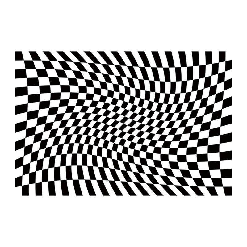 Black Modern Rug Polyester Circle Area Rug Non-Slip Backing Rug for Living Room