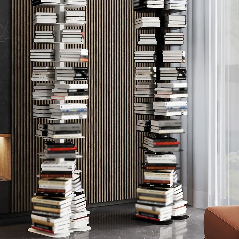 Metal Bookcase Minimalist Style Free Form Shelf for Study Room