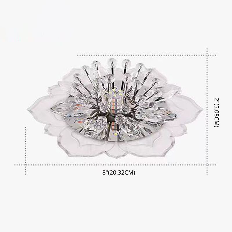 Fleur d'ébullition moderne Plafond des ébouillants Crystal Ceiling Lights