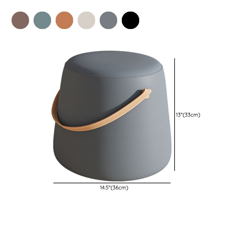 Orange Contemporary Pouf Water Resistant Pouf for Home Decoration