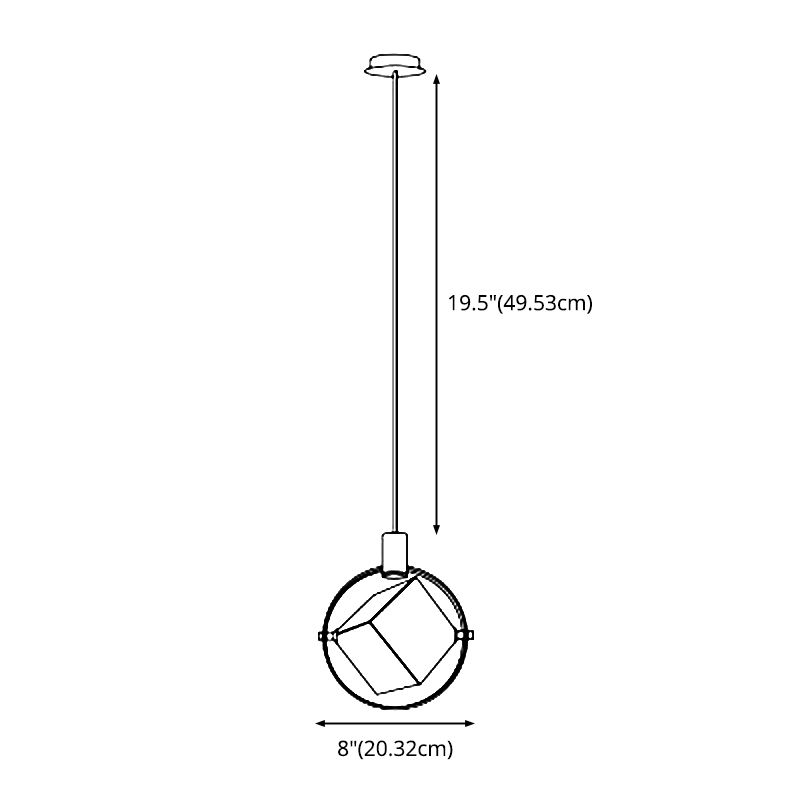 Gold Ring Pendant Lighting Fixture Contemporary Style LED Crystal Suspension Lamp