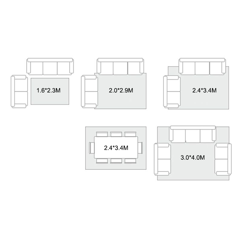 Comfort Geometric Printed Rug Apricot Tone Polyester Area Carpet Non-Slip Backing Rug for Home Decoration