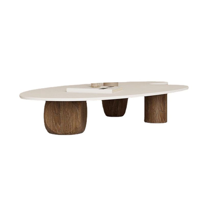 Scandinavian Style Coffee Table 3 Legs Wooden Coffee Table in White