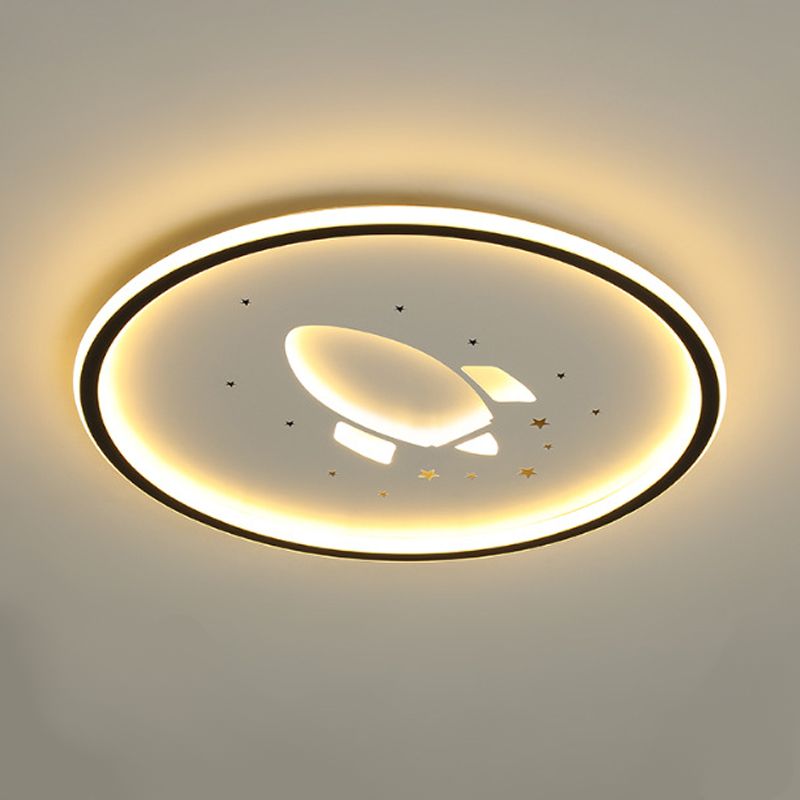 Lampade a filo moderno a filo metallo razzo 1 lampade a montaggio a filo leggero in bianco e nero