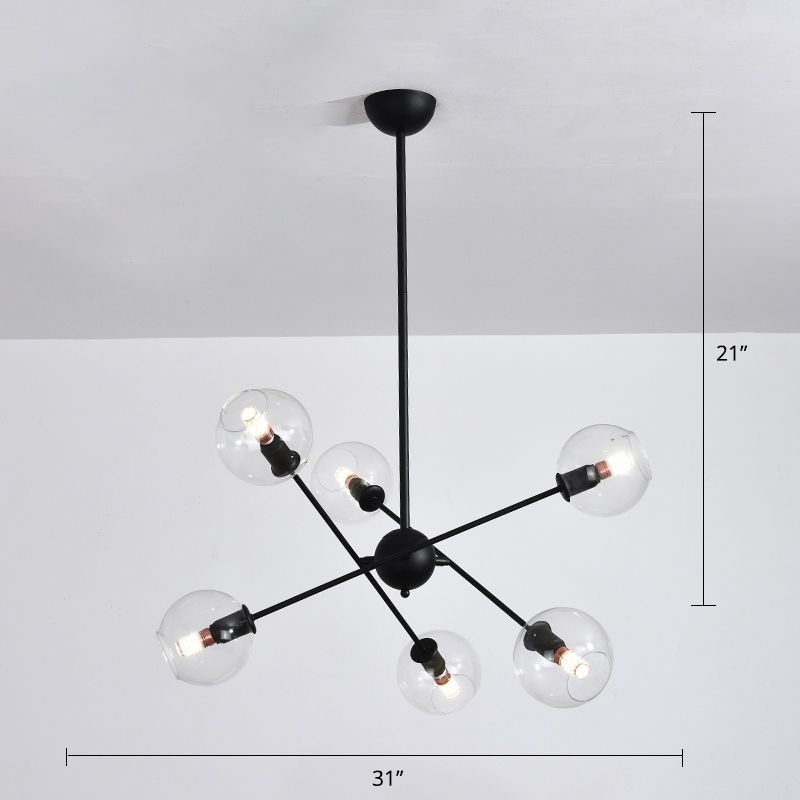Minimalistische balhangende plafondlichtglas eetkamer kroonluchter verlichtingsarmatuur