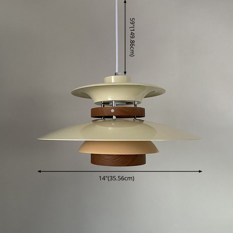 Simplicity Nordic Style Hanging Pendant Lamp, 2-Tier Zinc Single Pendant Lights for Living Room