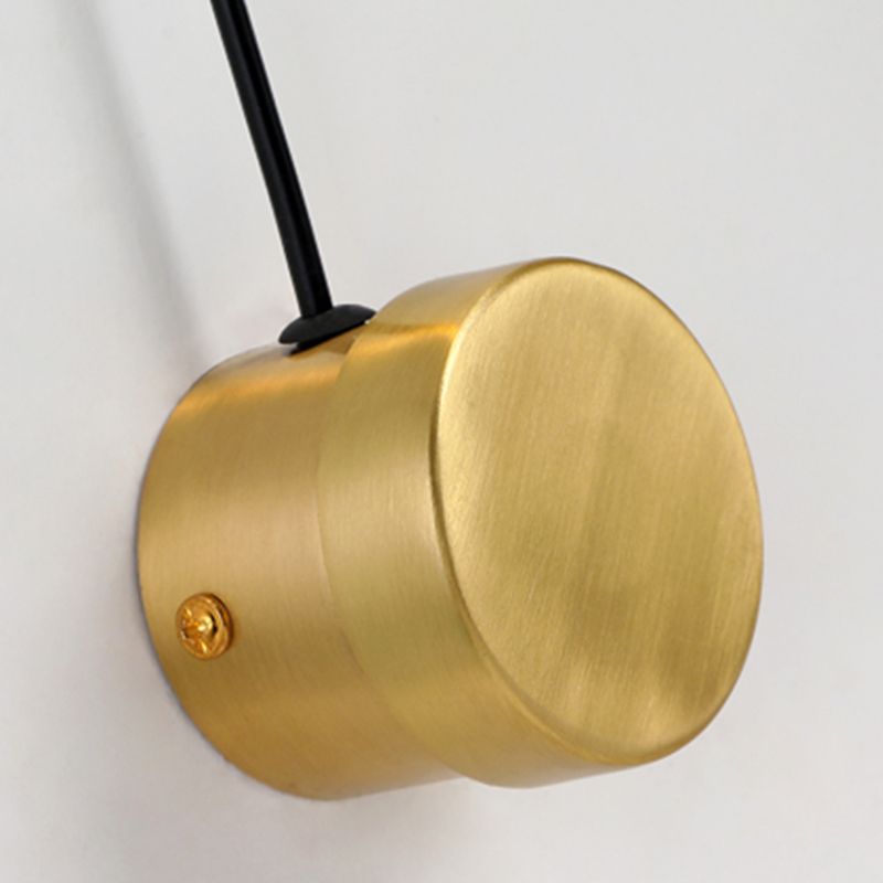 Round Shape Metal Wall Light Modern Style 1 Light Wall Mounted Light