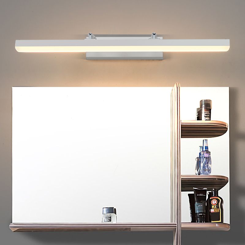 Moderne minimalistische stijl lineaire wand gemonteerd ijdelheid lichten metaal 1 licht ijdelheid verlichting ideeën voor badkamer