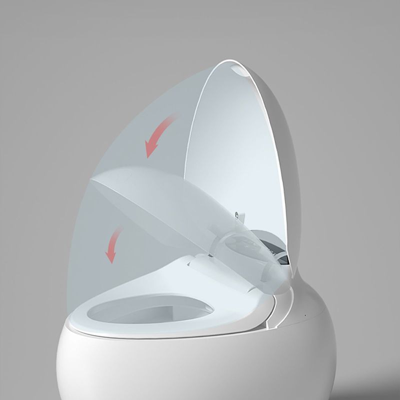 Round Floor Mount Bidet with Unlimited Warm Water Vitreous China Bidets