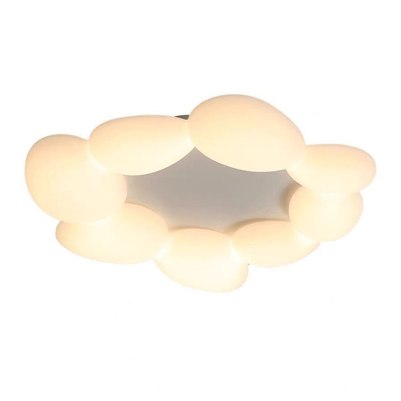 Nordic Flush Mount Plastic LED Ceiling Light Fixture for Bedroom