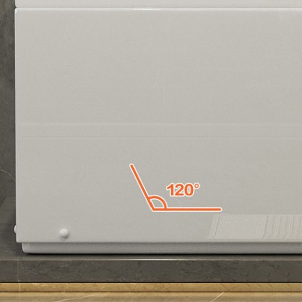 Rectangular Bath Soaking Back to Wall Bathtub in White (Board not Included)