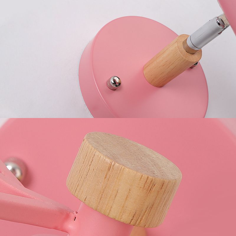 Metal Light a parete cono piccolo con corno di cervo cameretta per bambini ruotabile 1 leggero lampada da parete in stile nordico