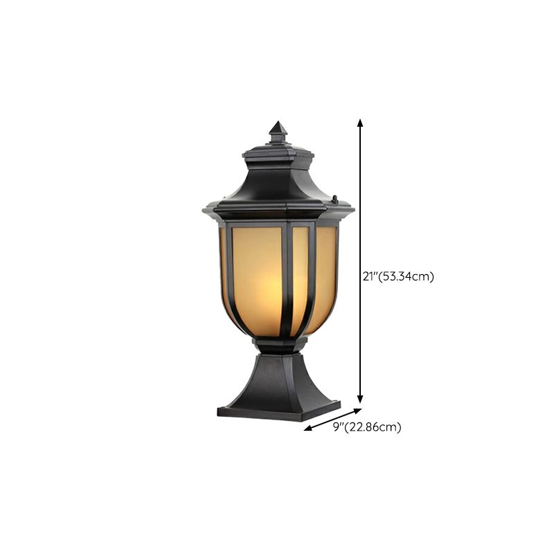Modern Black Pillar Lamp Waterproof Outdoor Light for Garden