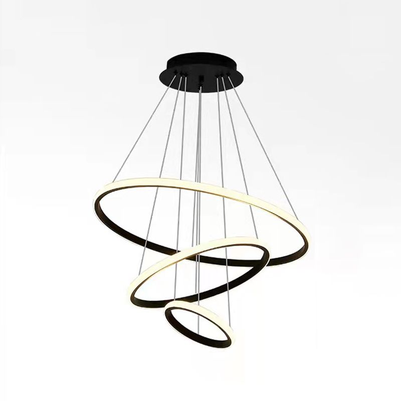 Modern Ring Shape Chandelier Light Fixtures Restaurant Hanging Chandelier for Sitting Room