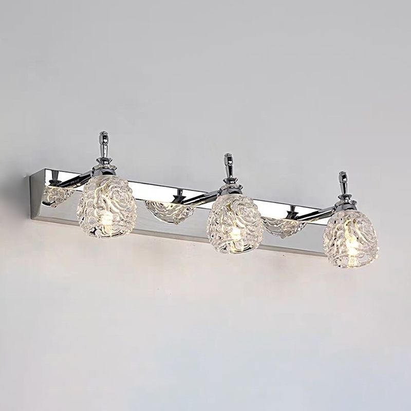 Simple Makeup Mirror Light Nordic Modern Toilet Bathroom Glass Shade Mirror Lamp Fixture