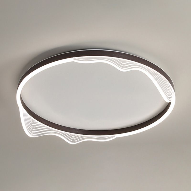 Plafonnier circulaire encastré dessin animé simplicité moderne luminaire de montage au plafond pour chambre à coucher