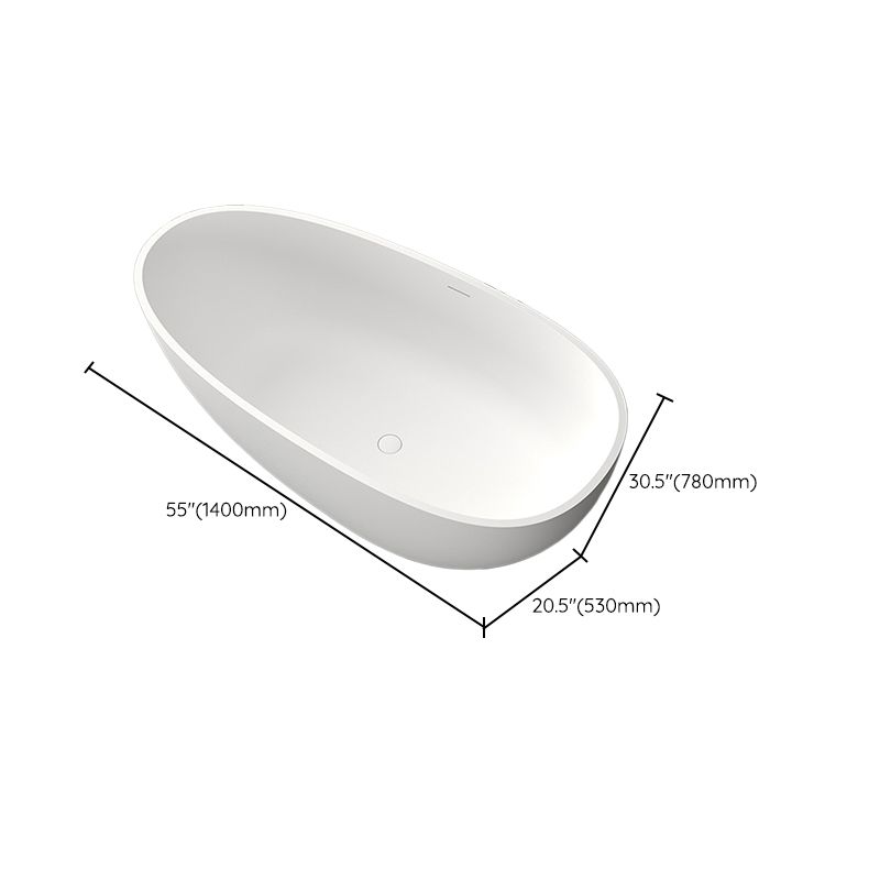 Freestanding Soaking Bathtub Antique Finish Oval Modern Bath