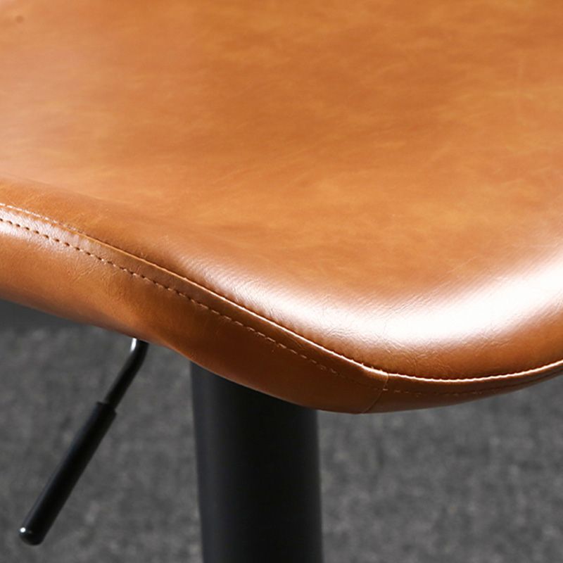 Modern Backrest Rotatable Counter Stool Iron Bar Stool with Cushion and Pedal