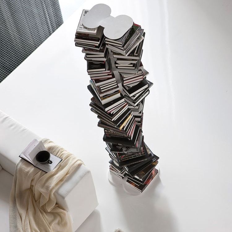 Contemporary Style Metal Bookcase Open Bookshelf for Living Room