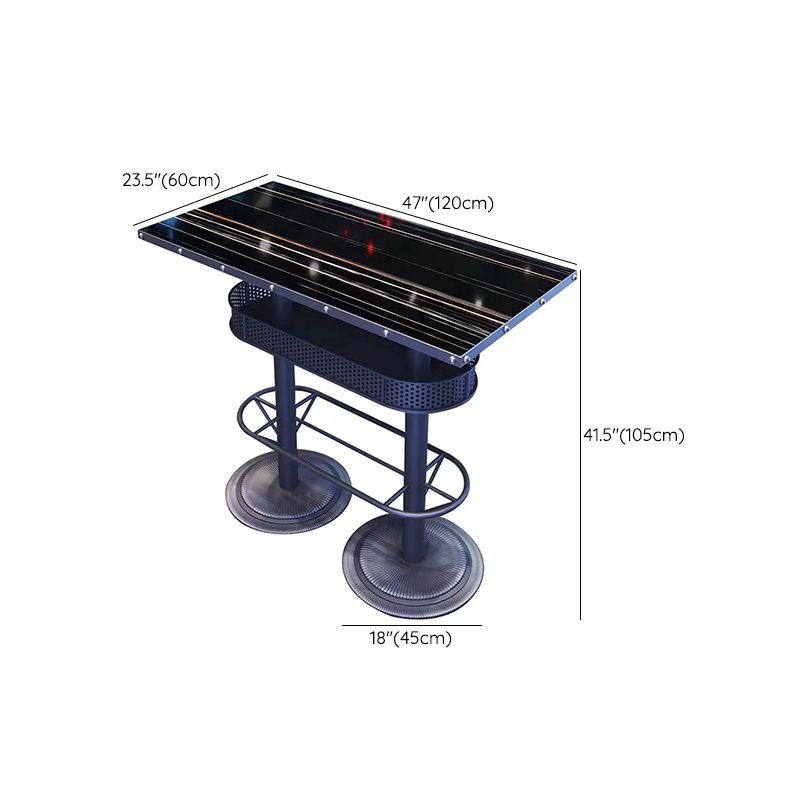 Industrial Style Bistro Bar Table Metal Base Bar Table for Bar