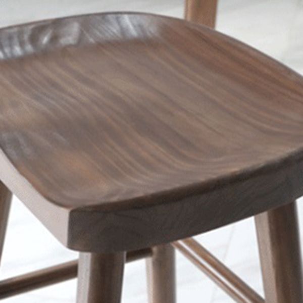 Modern Solid Wood Barstool Wood Restaurant Bar Stool with Pedal