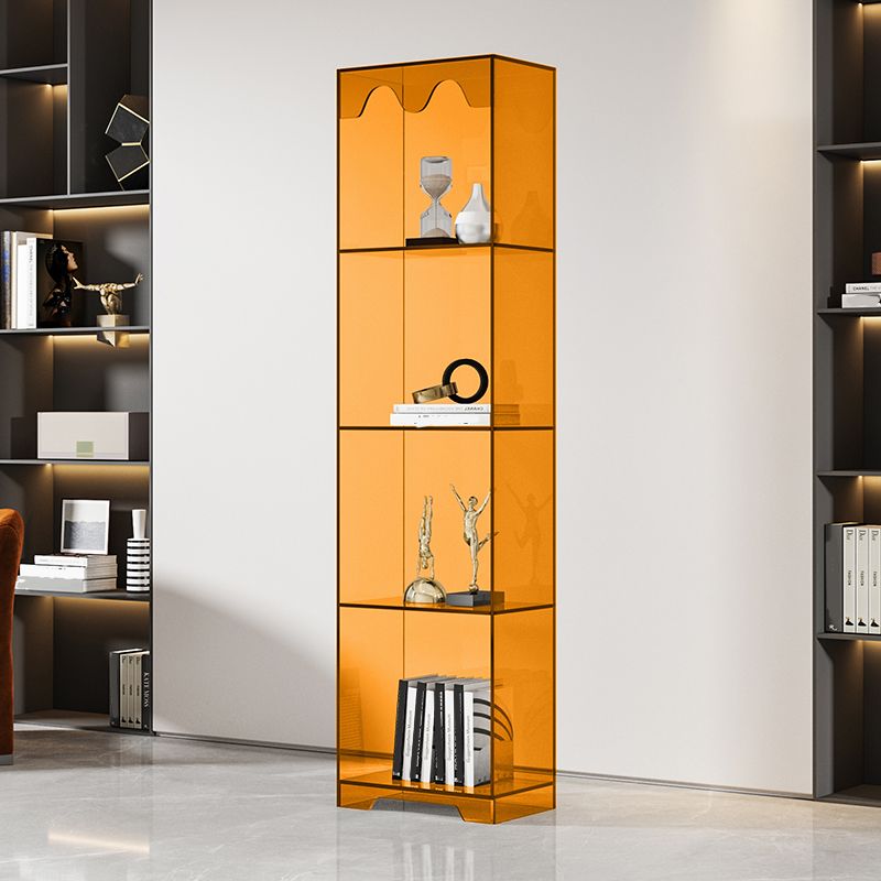 Modern Style Closed Back Book Shelf Standard Acrylic Bookcase for Study Room
