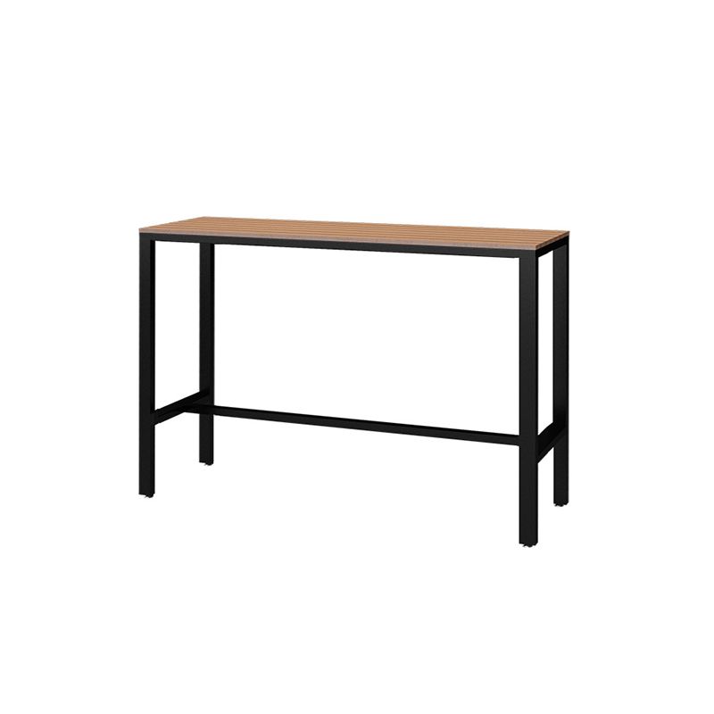 Manufactured Wood Bar Table Black Legs and Metal Base Bar Table