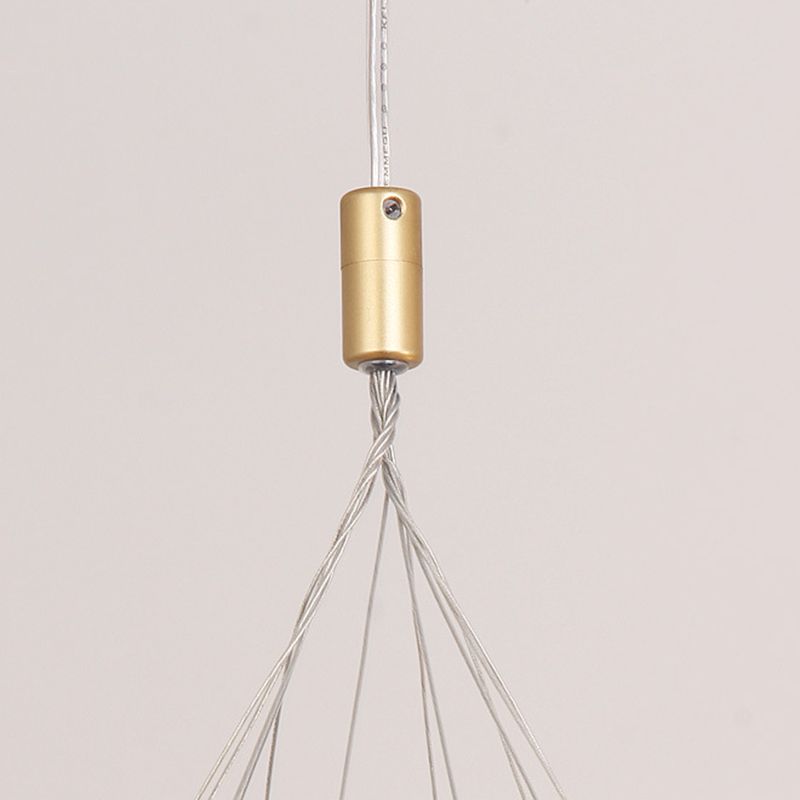 Modern Simplicity Oval Pendant Chandelier Metal Hanging Light Fixture for Coffee Shop