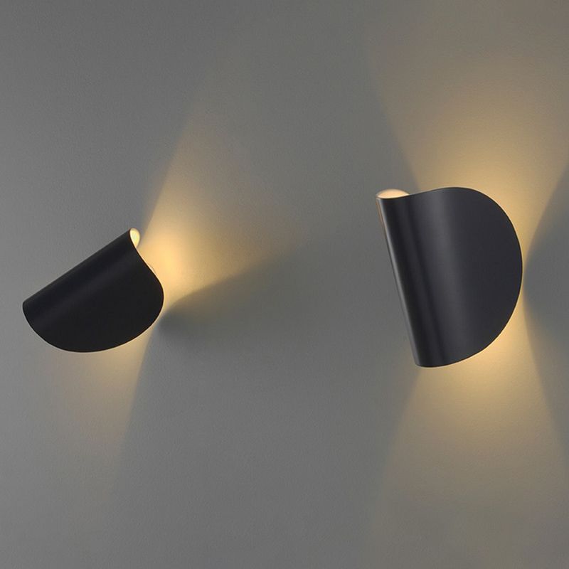 Modern Style Curve Wall Sconce Lamps 1-Light Metallic Wall Light Lamp Sconce