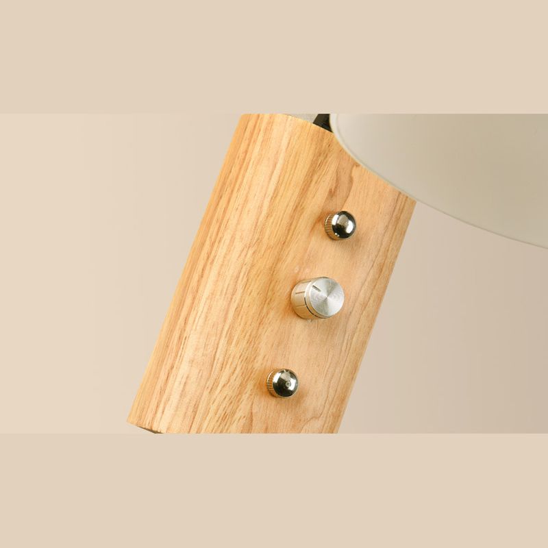 Lámpara de pared de cono de madera en un estilo de pared de hierro forjado moderno de estilo conciso con sombra de vidrio blanco