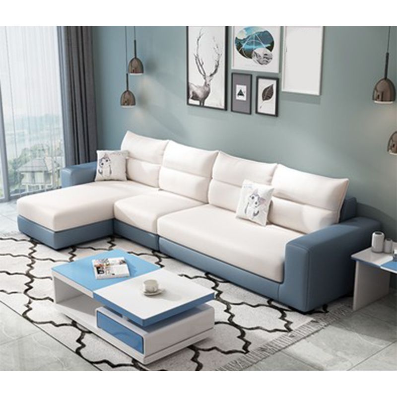 106.3"L x 57.09"W x 27.6"H 4-Seat Cushion Back Sectionals with Slipcover