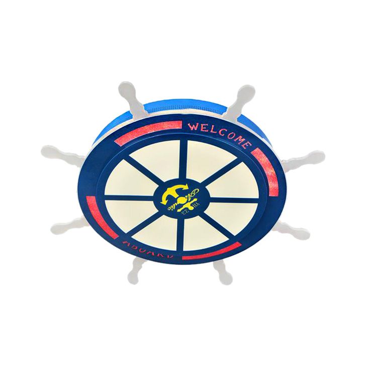 LED-Schlafzimmer-Unterputzleuchte, Cartoon-stilvolle, blau/rosa Unterputzbeleuchtung mit Ruder-Acrylschirm