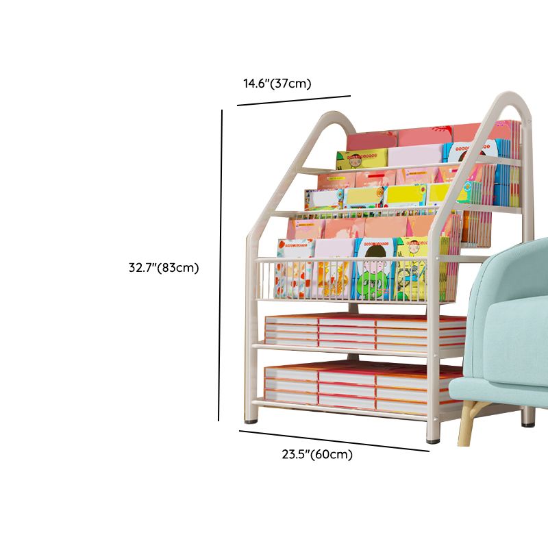 Metal Closed Back Bookshelf Standard Shelves Included Bookcase for Study Room