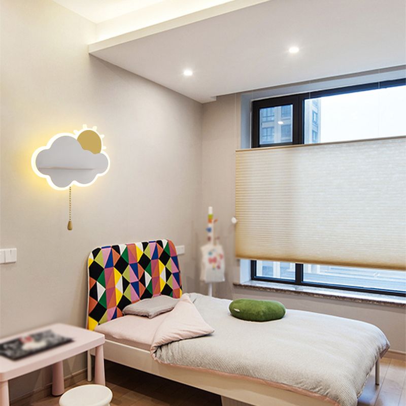 Cloud Wall Mounted Lamps Modern Style Metal 1 Light Wall Light Sconces