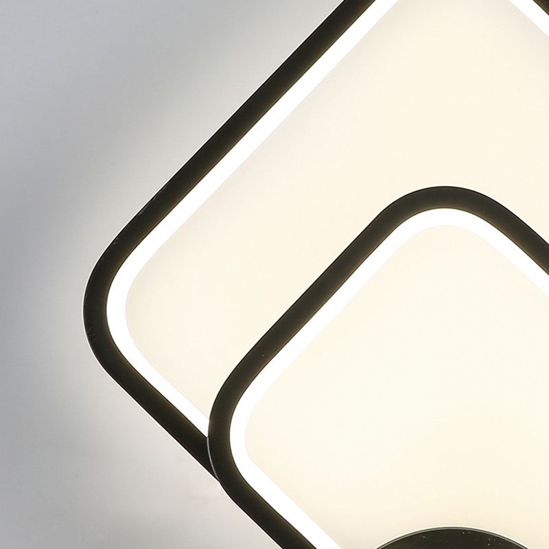 Modernista Doble cuadrado cuadrado LED LED Minimalismo Luz de pared Montada para comedor