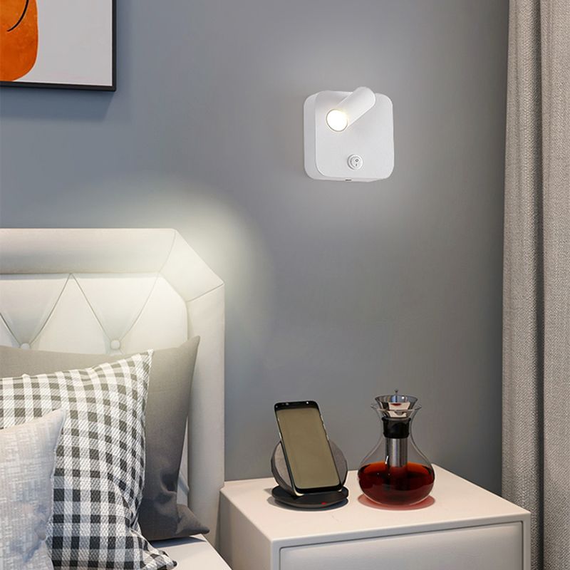 Luminaire d'applique LED Simplicité Litoire de lecture du mur métallique pour chambre à coucher