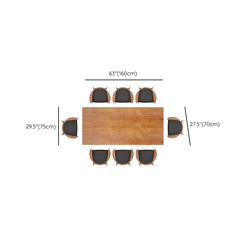 29.25 Inch Height Oval Writing Desk Industrial Solid Wood Office Desk