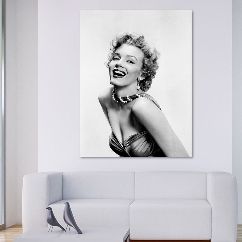 Photo Print Marilyn Monroe Canvas Retro Classic Superstar Wall Art in Black and White