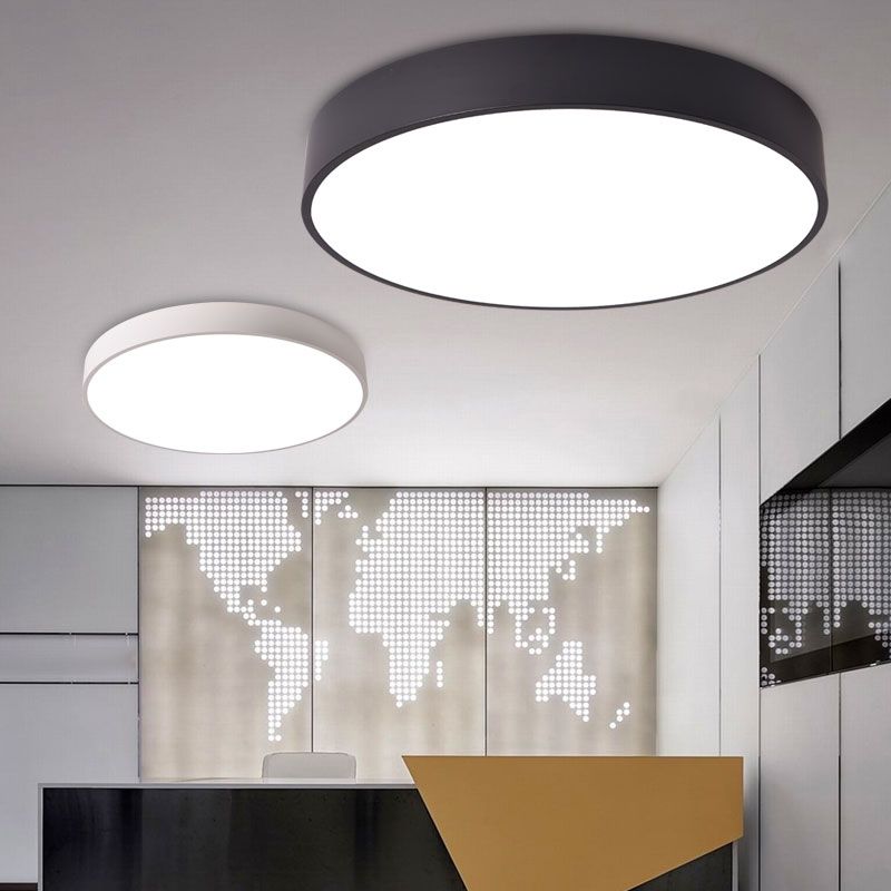 Modern Round Ceiling Flush Mount Lights Metal Flush Mount Ceiling Lighting Fixture for Office