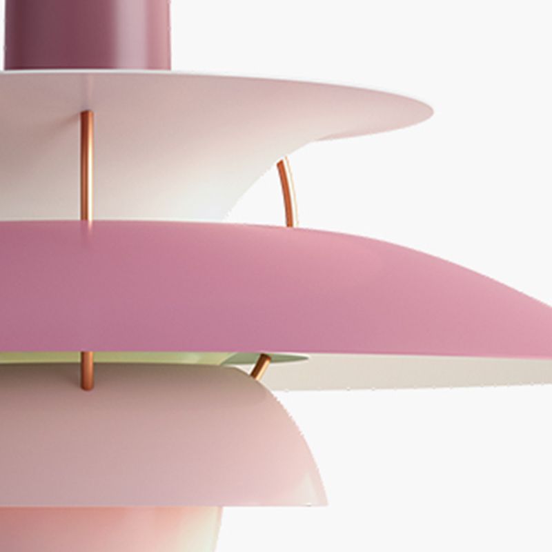 Nordic Style Hanging Light Colorful Metal Shade Pendent Lighting Fixture for Sitting Room