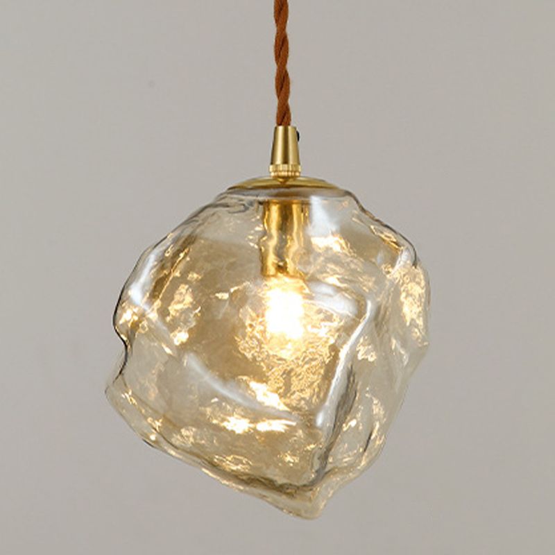 Glass Shade Hanging Light Modern Household Pendent Lighting Fixture for Dining Room
