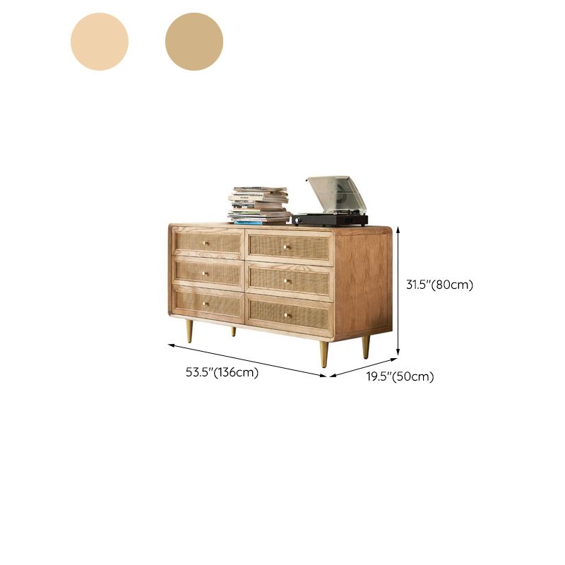 Contemporary Chest Solid Wood Knobs with Drawer Rectangle Accent Chest