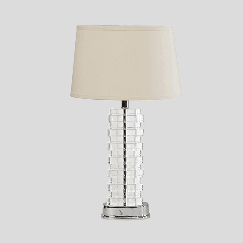Tapered Fabric Task Lighting Modernist 1 Glühbirnen weiße Leselampe für Wohnzimmer