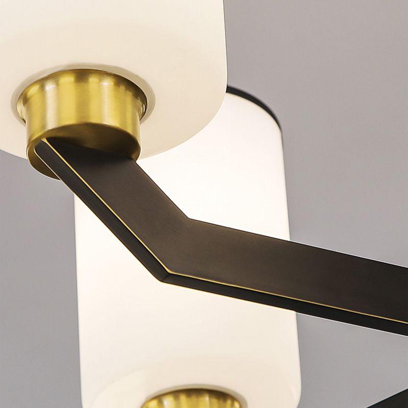 Copper Contemporary Hanging Light Fixtures Cylinder Ceiling Light for Living Room